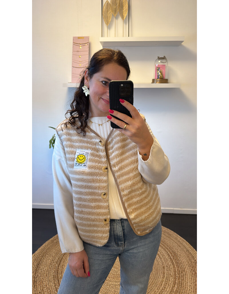 DANA FLOREA Gilet Sun Taupe/Beige