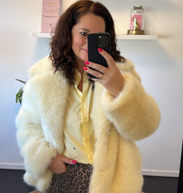 DANA FLOREA Faux Fur Jas Botergeel