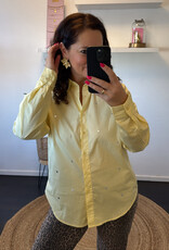 DANA FLOREA Blouse Studs Hartjes Geel