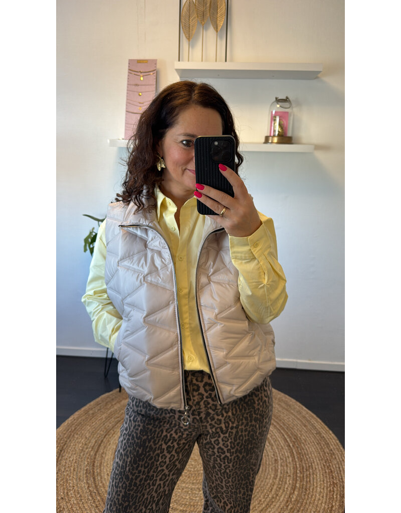 DANA FLOREA Blouse Studs Hartjes Geel