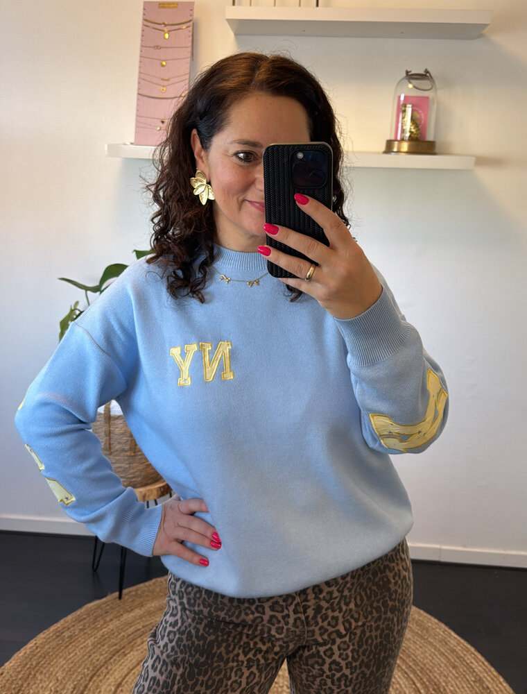 DANA FLOREA Trui New York Blauw