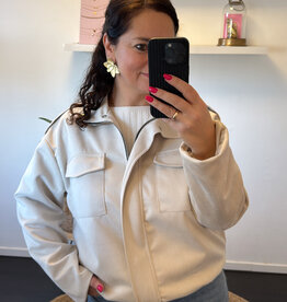 DANA FLOREA Balloon Zip Jacket Suède Beige