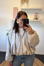 DANA FLOREA Balloon Zip Jacket Beige