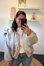 DANA FLOREA Balloon Zip Jacket Beige