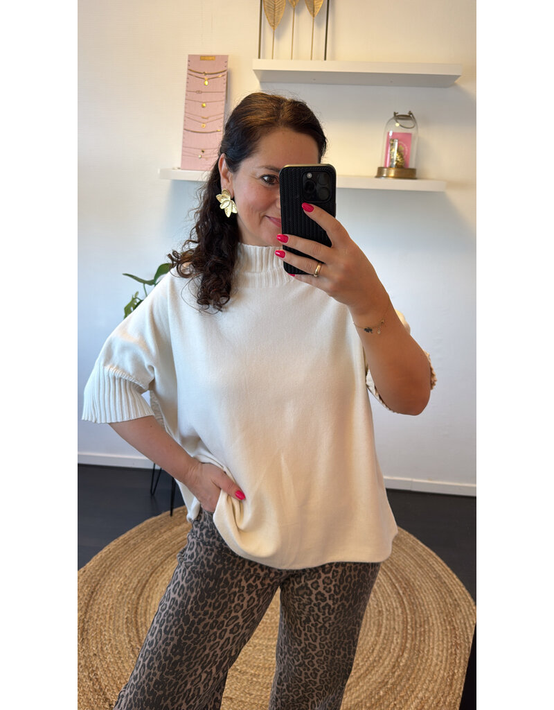 DANA FLOREA Top Celeste Beige