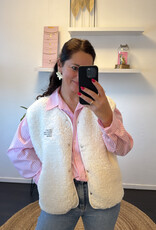DANA FLOREA Teddy Gilet Off White