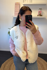 DANA FLOREA Teddy Gilet Off White