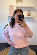 DANA FLOREA Trui Studs Hartjes Roze