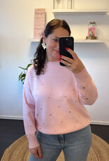DANA FLOREA Trui Studs Hartjes Roze