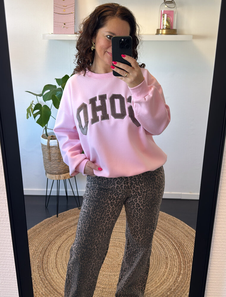 DANA FLOREA Wide Leg Jeans Leopard