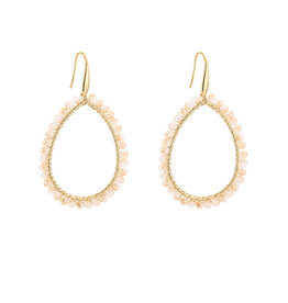 DANA FLOREA Druppel kralen oorbellen