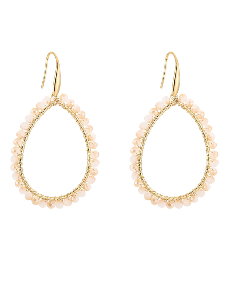 DANA FLOREA Druppel kralen oorbellen