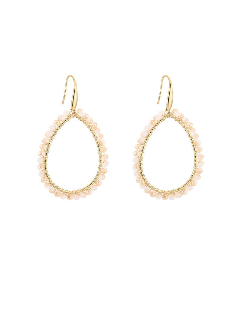 DANA FLOREA Druppel kralen oorbellen