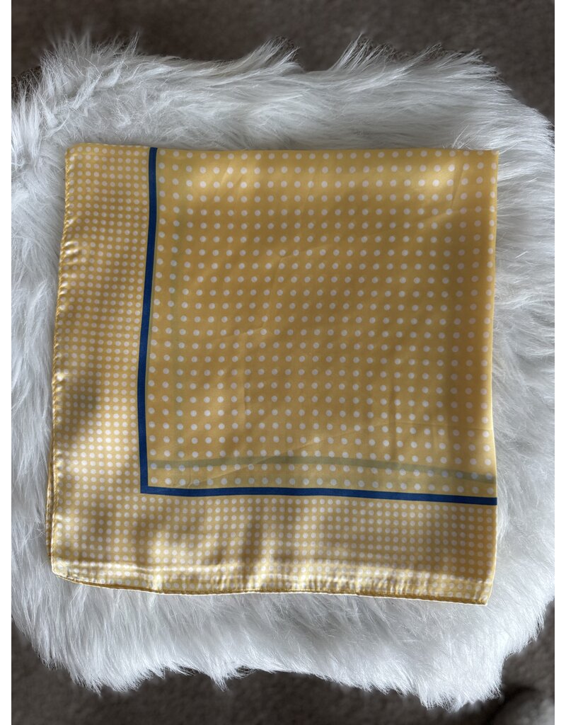 DANA FLOREA Zijdezachte sjaaltje vierkant Kate Geel