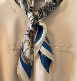 DANA FLOREA Zijdezachte sjaaltje vierkant Amber