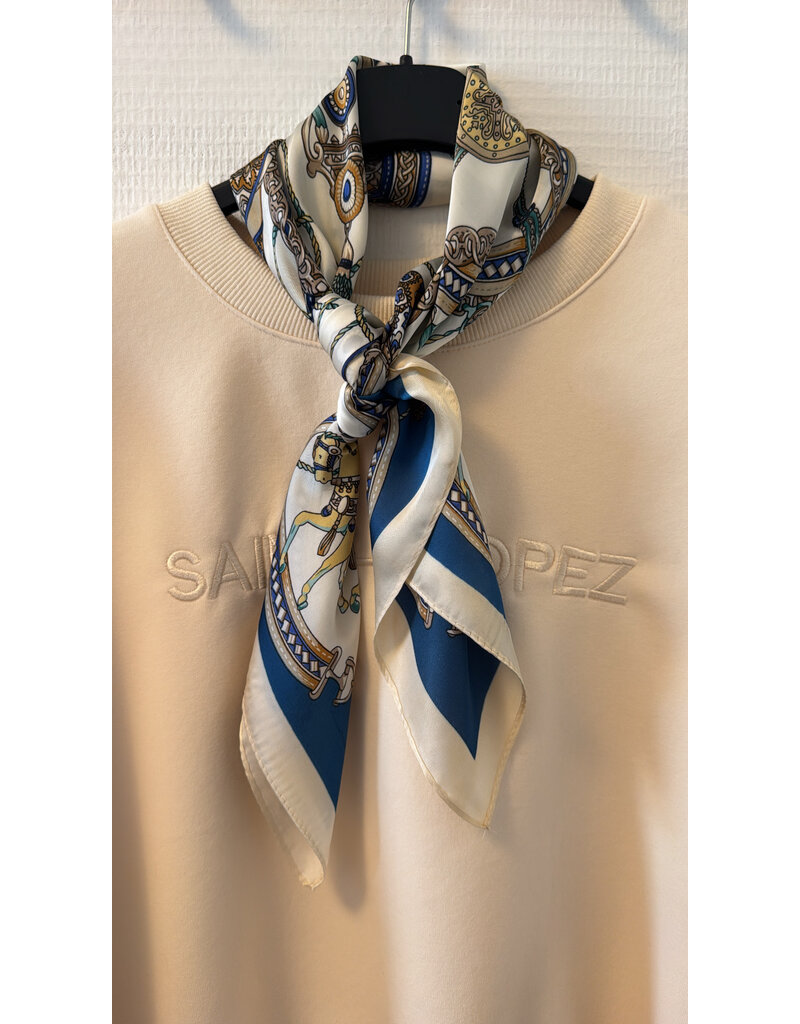 DANA FLOREA Zijdezachte sjaaltje vierkant Amber