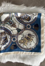 DANA FLOREA Zijdezachte sjaaltje vierkant Amber