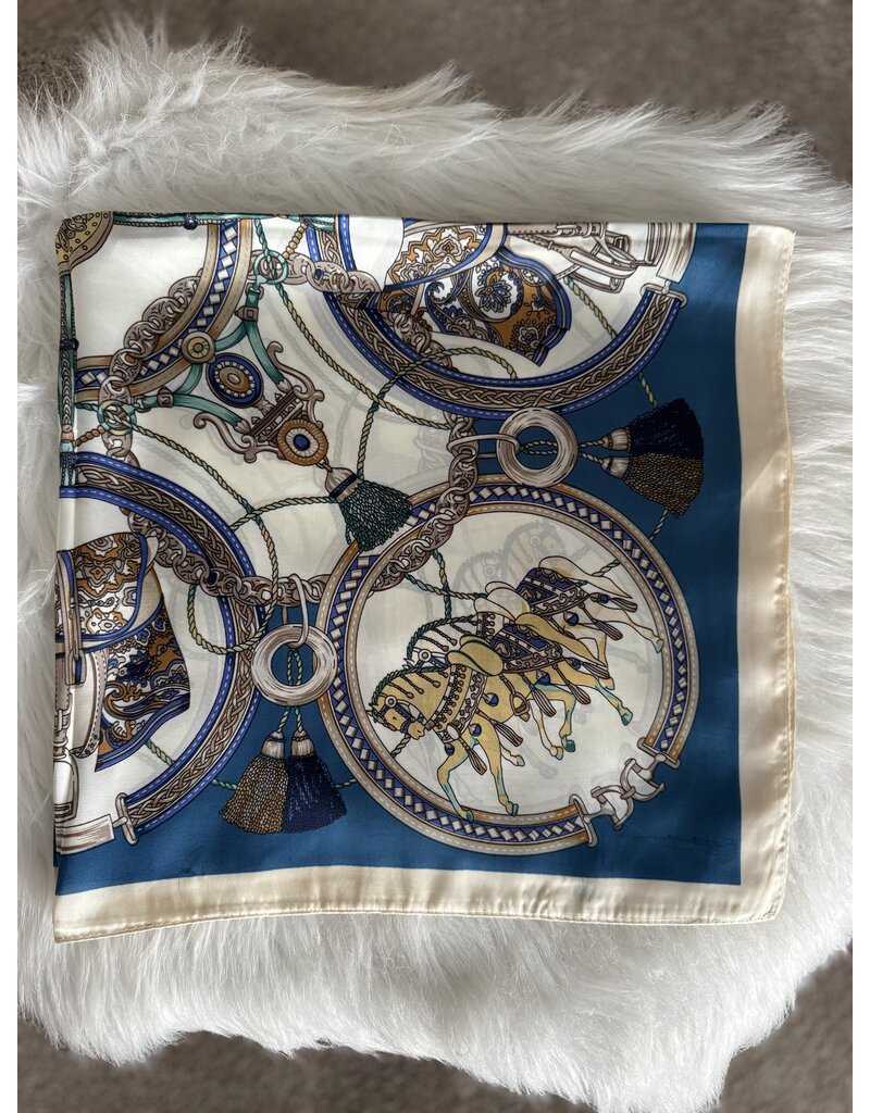 DANA FLOREA Zijdezachte sjaaltje vierkant Amber