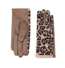 DANA FLOREA Handschoen Luipaard Camel