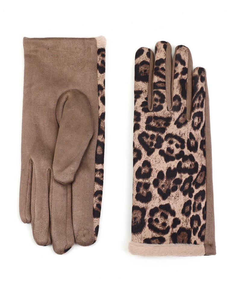 DANA FLOREA Handschoen Luipaard Camel