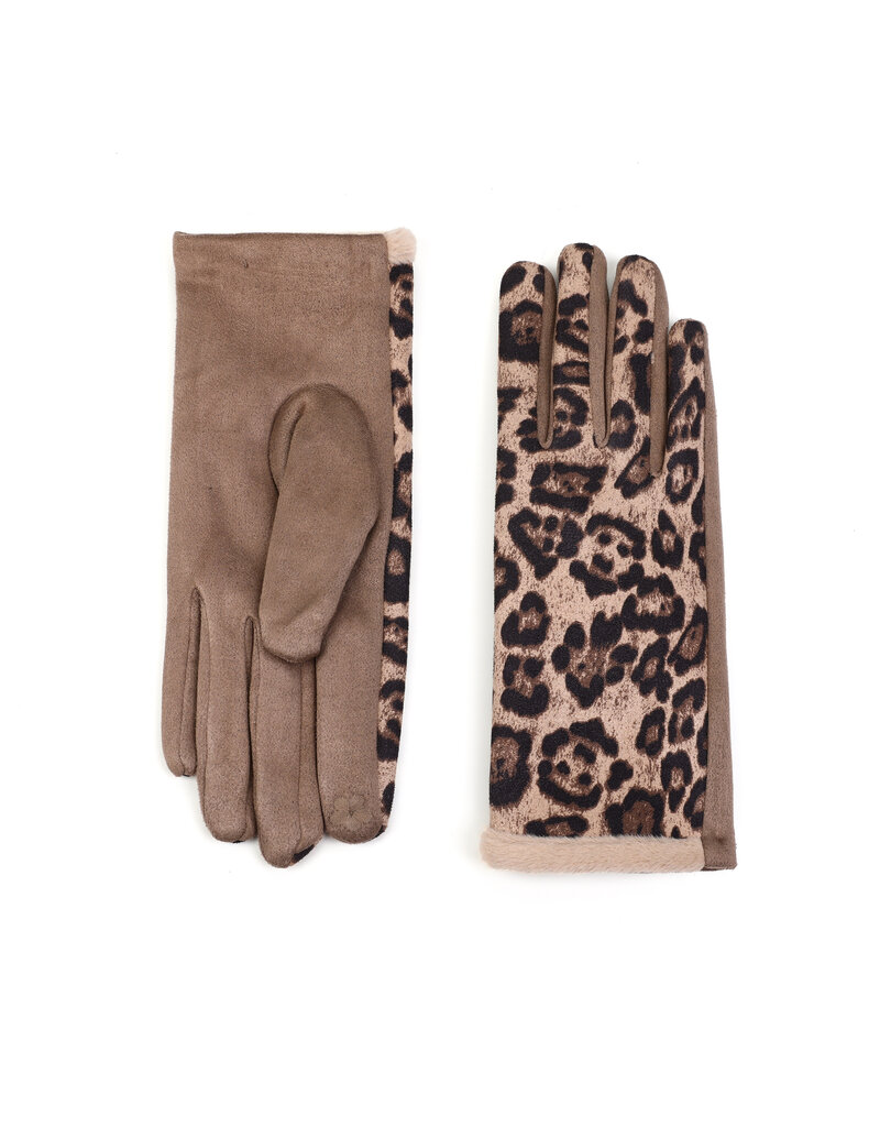 DANA FLOREA Handschoen Luipaard Camel