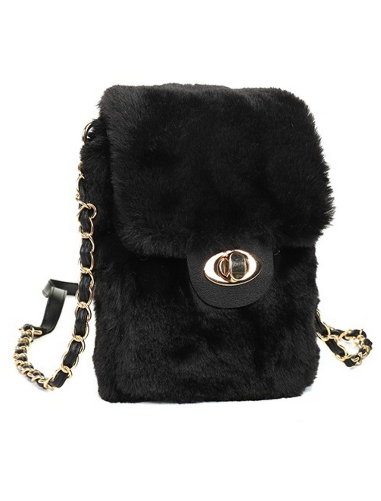 I’m Dutch Fluffy Telefoontasje Zwart