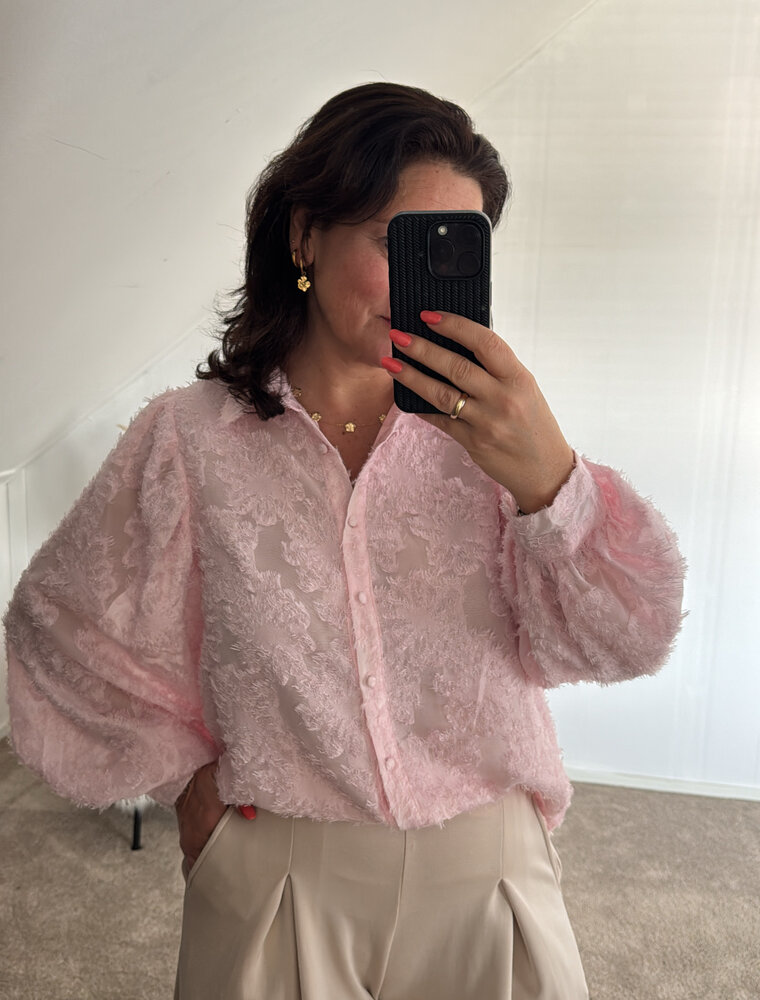 DANA FLOREA Blouse Fleur Lichtroze