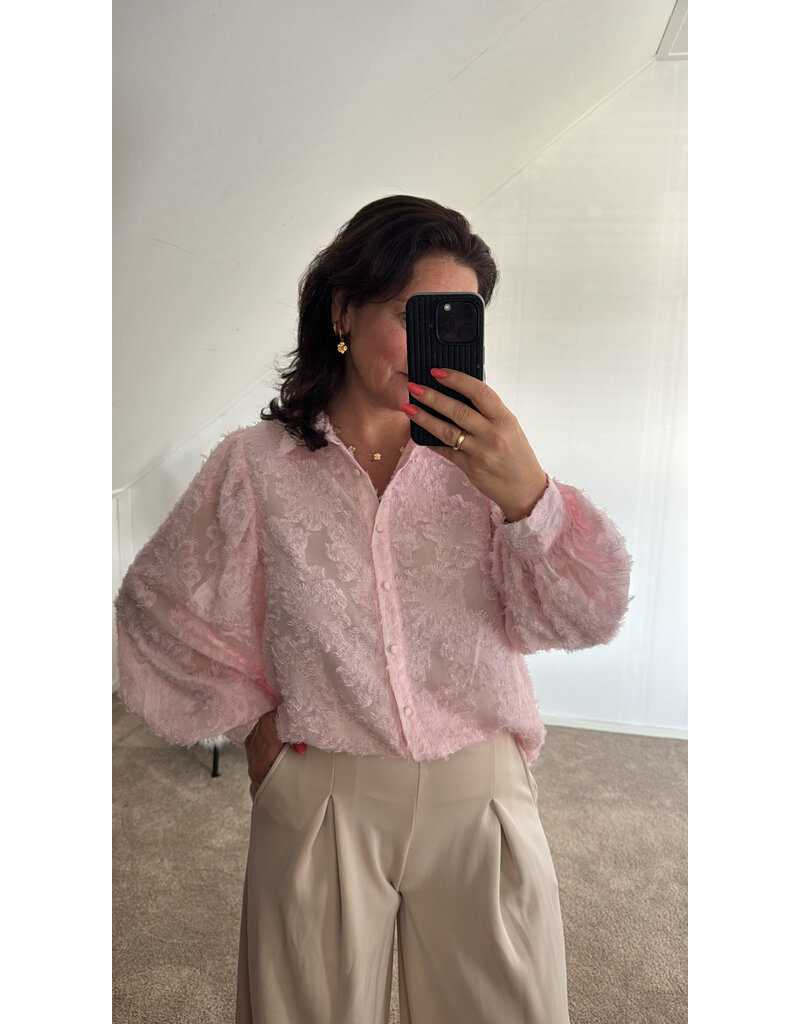 DANA FLOREA Blouse Fleur Lichtroze