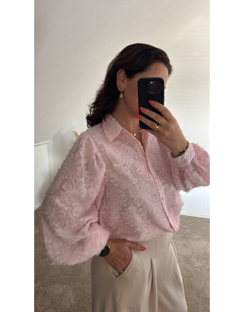 DANA FLOREA Blouse Fleur Lichtroze