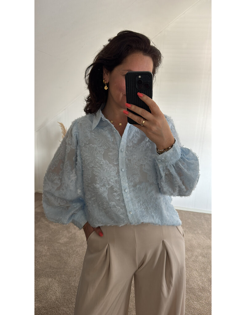 DANA FLOREA Blouse Fleur Lichtblauw