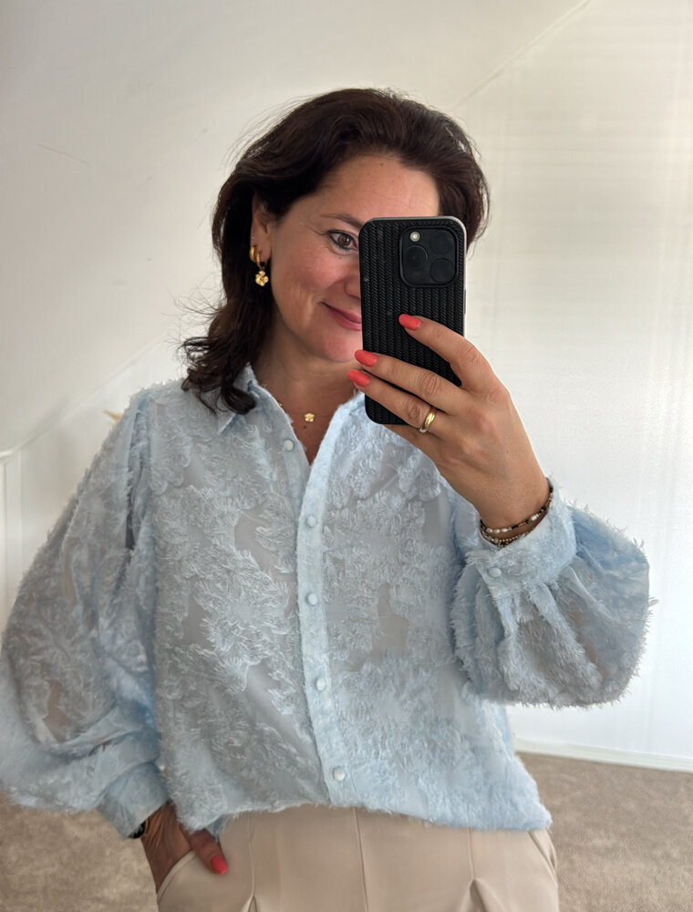 DANA FLOREA Blouse Fleur Lichtblauw