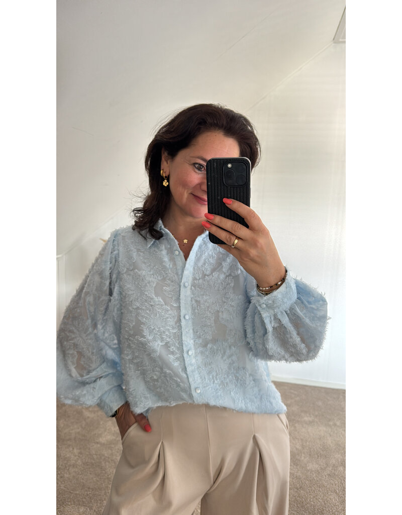 DANA FLOREA Blouse Fleur Lichtblauw