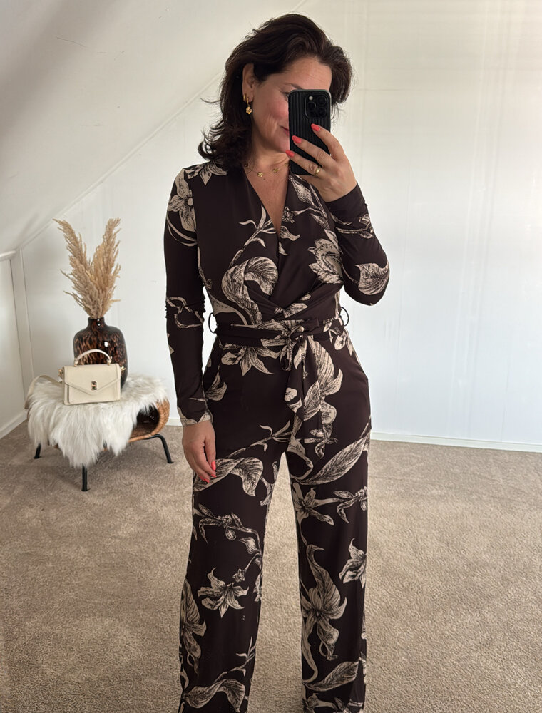 DANA FLOREA Jumpsuit Liv Bruin/Beige