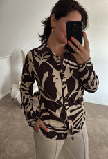 DANA FLOREA Travel Blouse Lieke Bruin/Beige