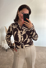 DANA FLOREA Travel Blouse Lieke Bruin/Beige