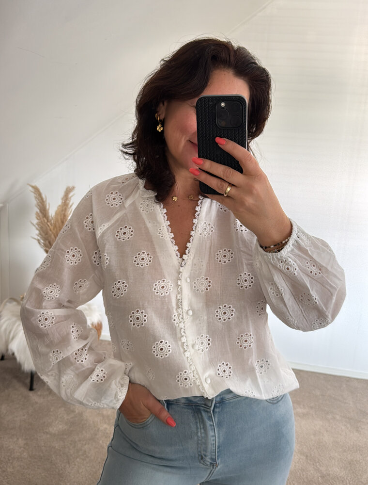DANA FLOREA Blouse Emma White