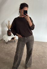 DANA FLOREA Wide Leg Jeans Leopard