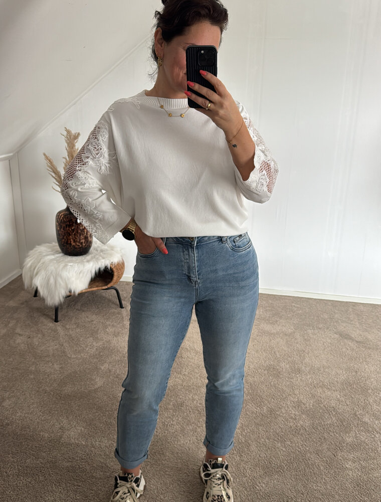 DANA FLOREA Mom Fit Jeans Medium Blue