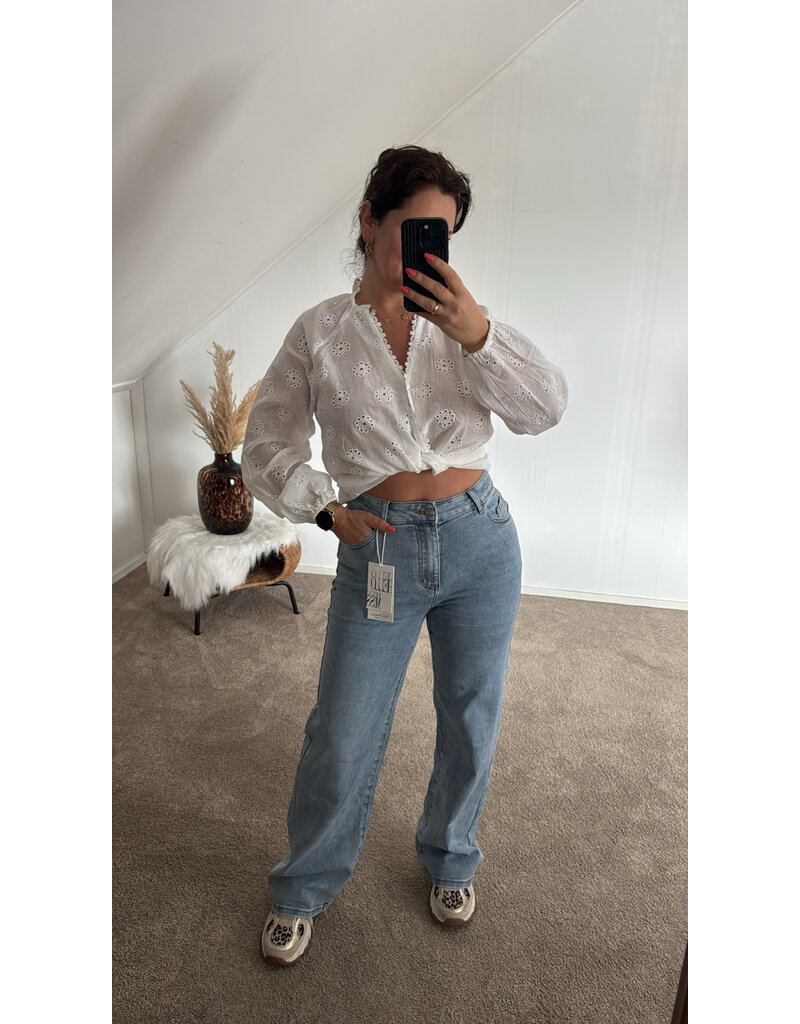 DANA FLOREA Wide Leg Jeans Medium Blue