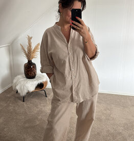 DANA FLOREA Linnen Setje Beige