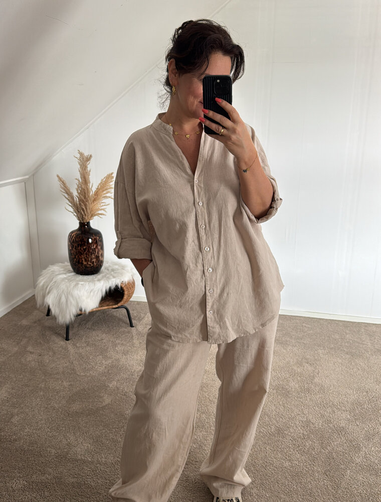 DANA FLOREA Linnen Setje Beige