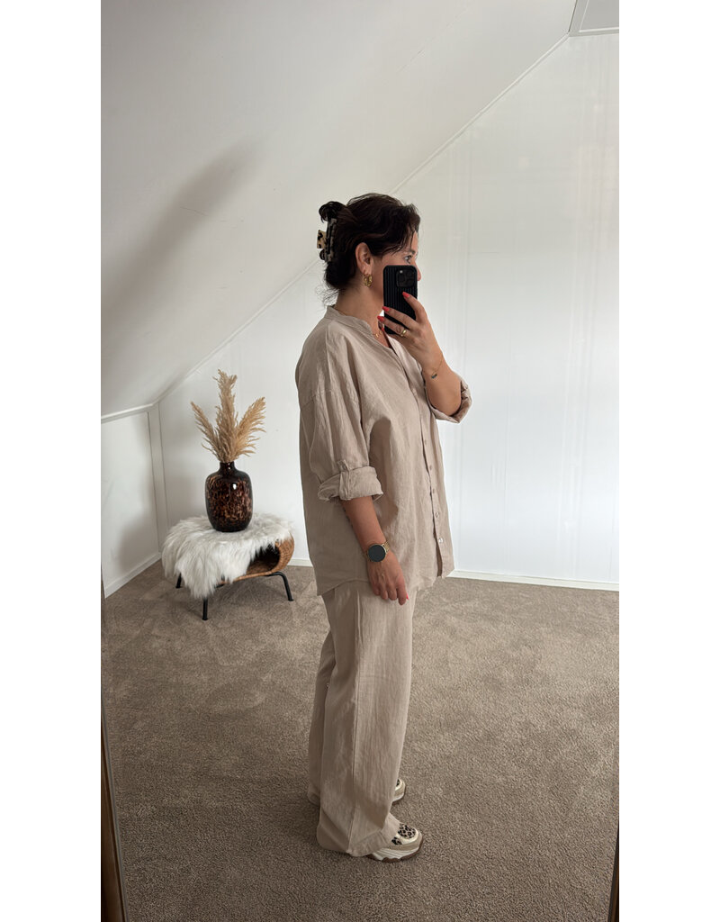 DANA FLOREA Linnen Setje Beige