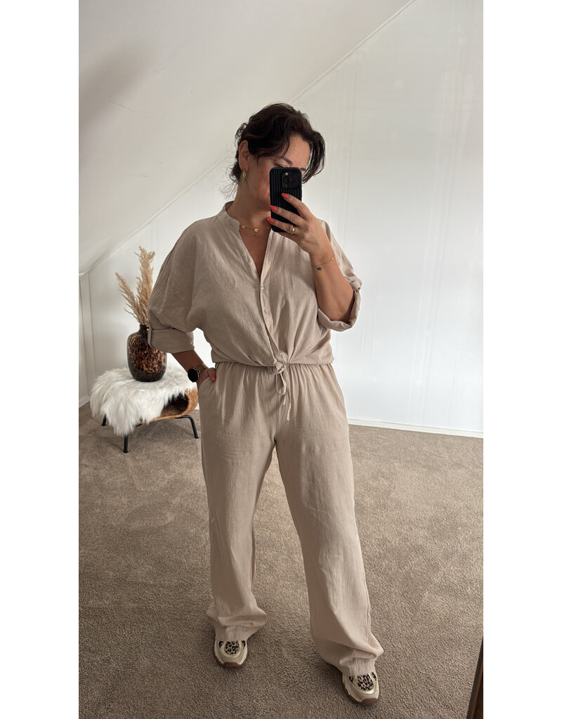 DANA FLOREA Linnen Setje Beige