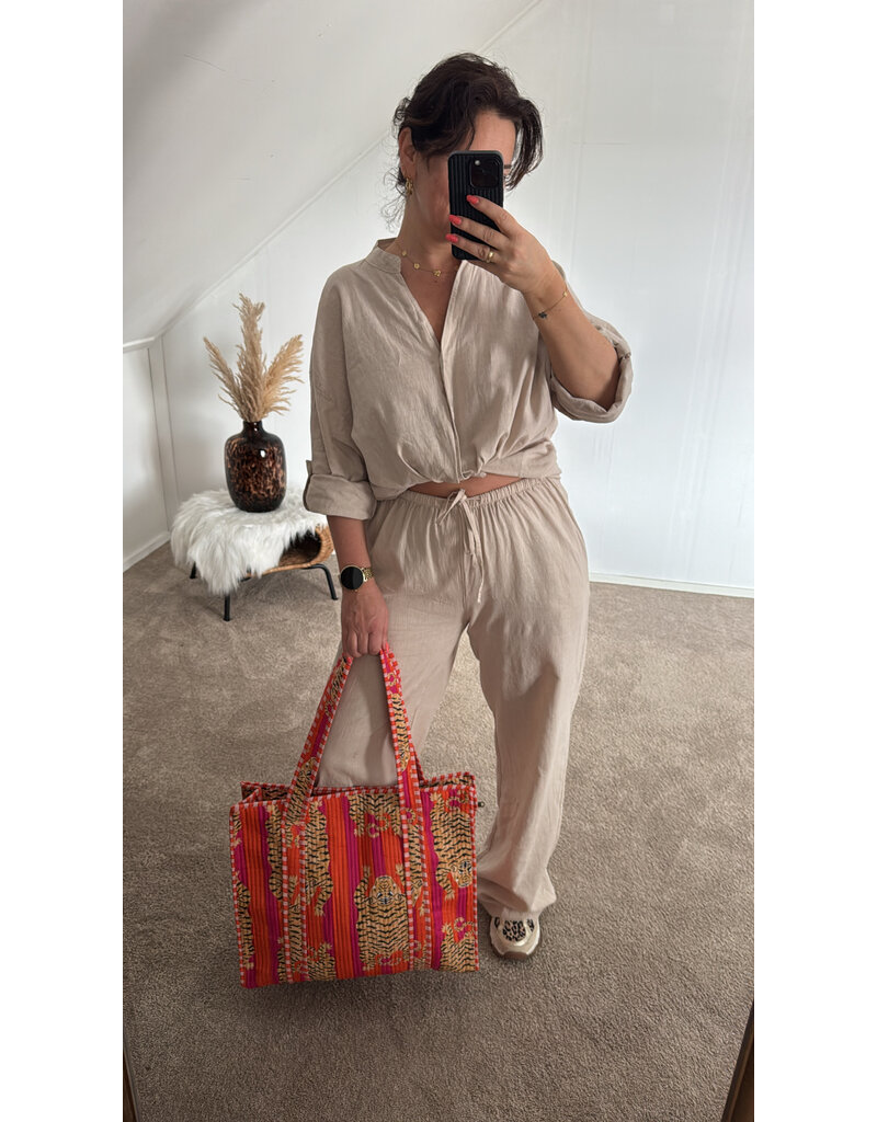 DANA FLOREA Linnen Setje Beige