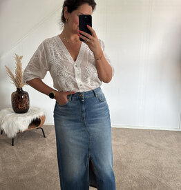 Cup Of Joe  Denim Skirt Evelyn Medium Blue