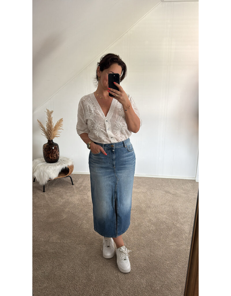 Cup Of Joe  Denim Skirt Evelyn Medium Blue