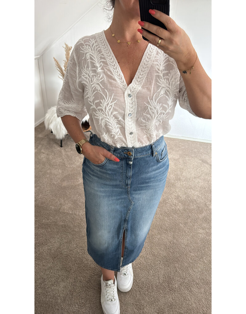 Cup Of Joe  Denim Skirt Evelyn Medium Blue