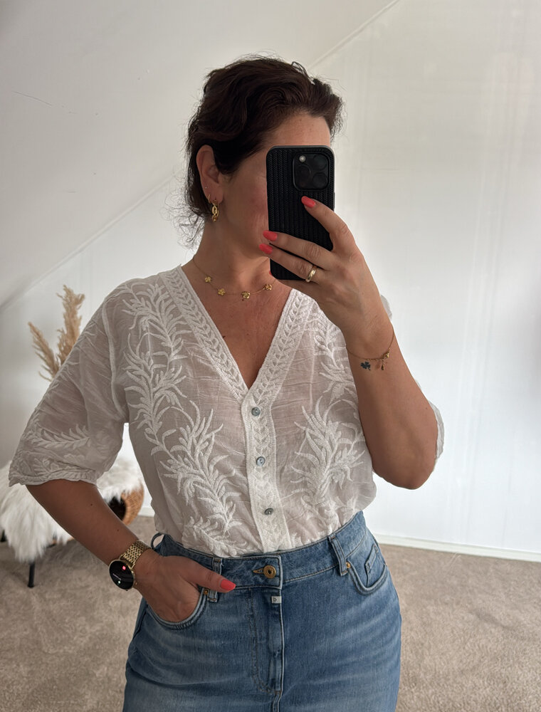 DANA FLOREA Blouse Sara White