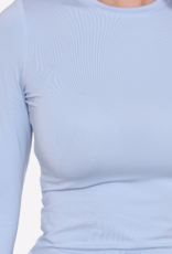 DANA FLOREA Basic Travel Top Lichtblauw