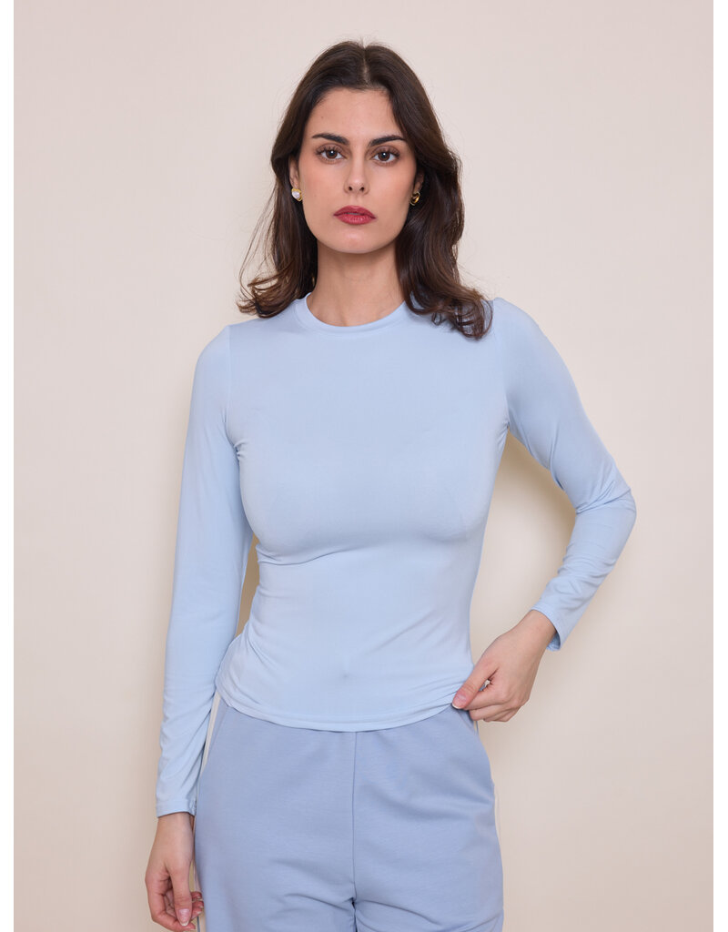 DANA FLOREA Basic Travel Top Lichtblauw